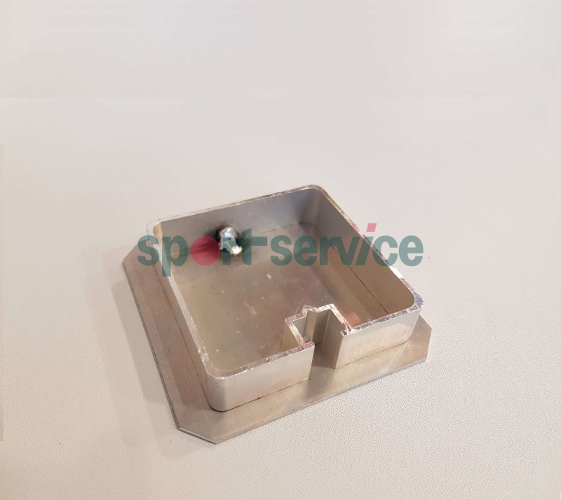 Aluminium cover plate, for 80×80 mm post