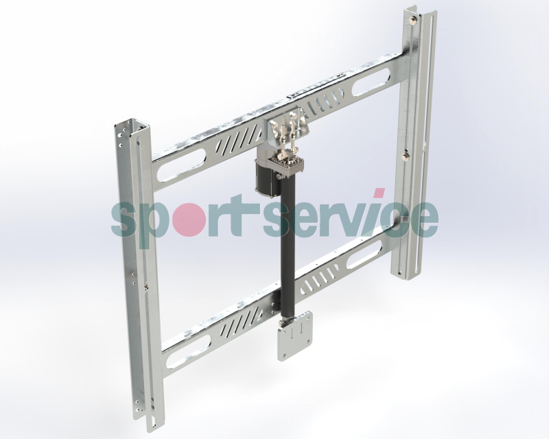 Basketball backboard height adjustment device electrical