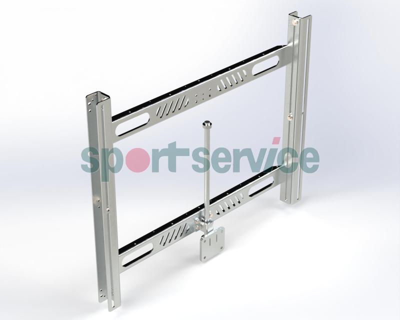Basketball backboard height adjustment device mechanical