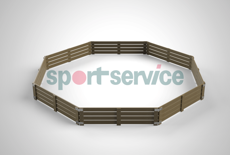 Octagonal wooden panna arena without goals 6m