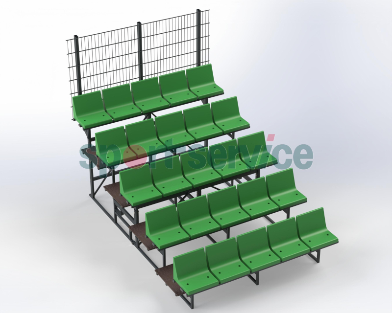 Teisaldatav tribüün Saldus 5 Rida 