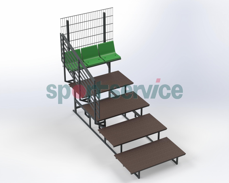 Saldus 5 row mobile grandstand stair module