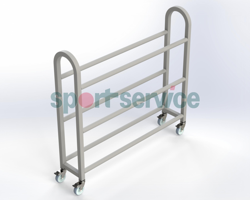 Стеллаж на колесах для мячей