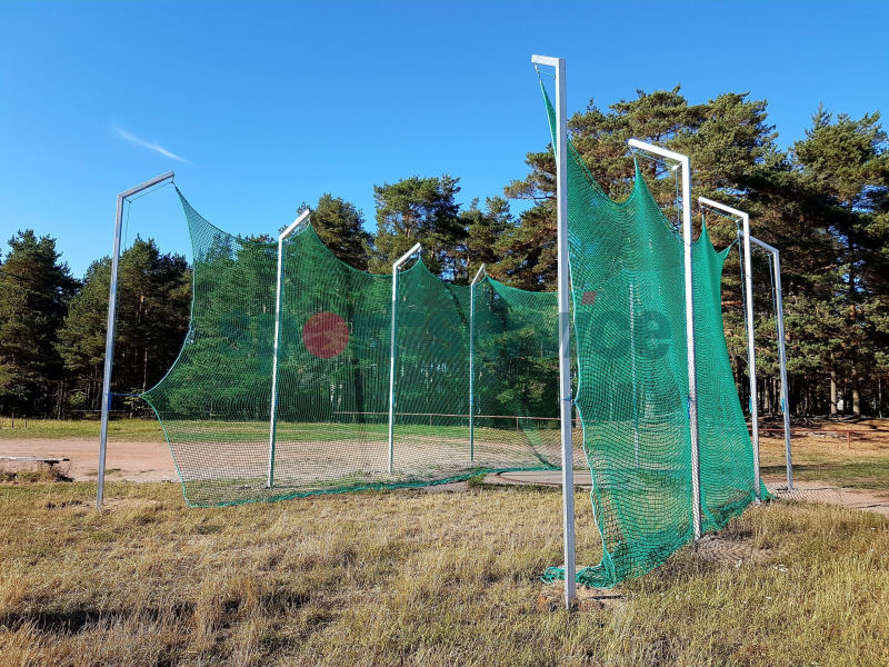 Safety net for discus cage