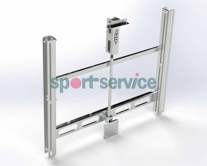 Basketball backboard height adjustment device electrical