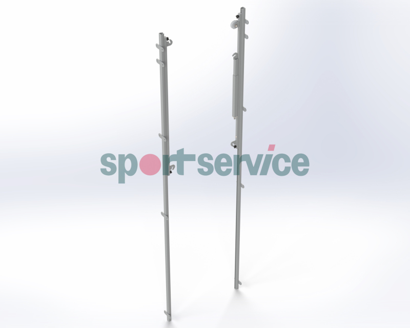 Wall mounted volleyball posts