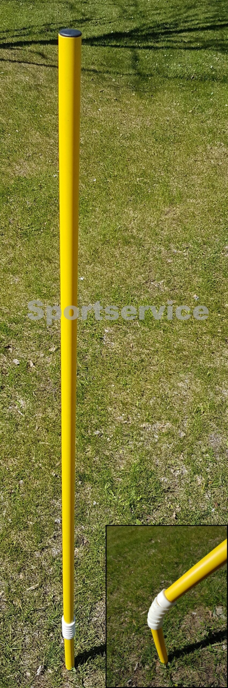 Slalom poles with spring