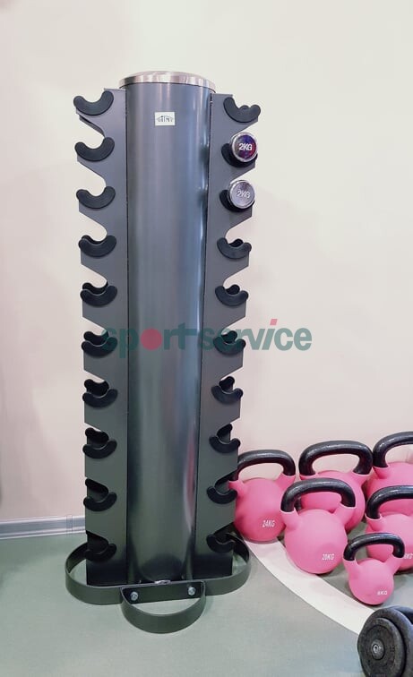 Weight rack for chrome dumbbells