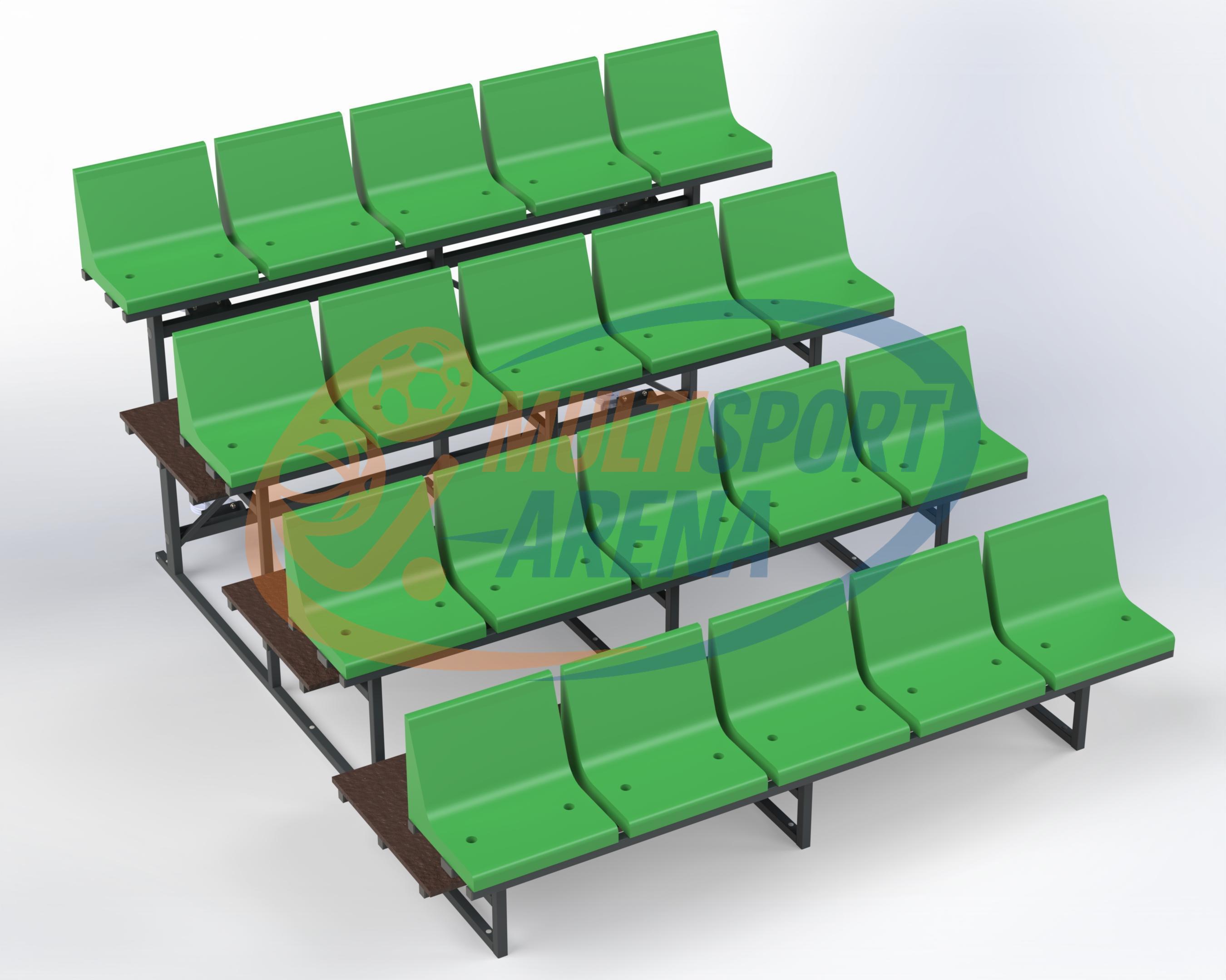 Teisaldatav tribüün Saldus 4 Rida