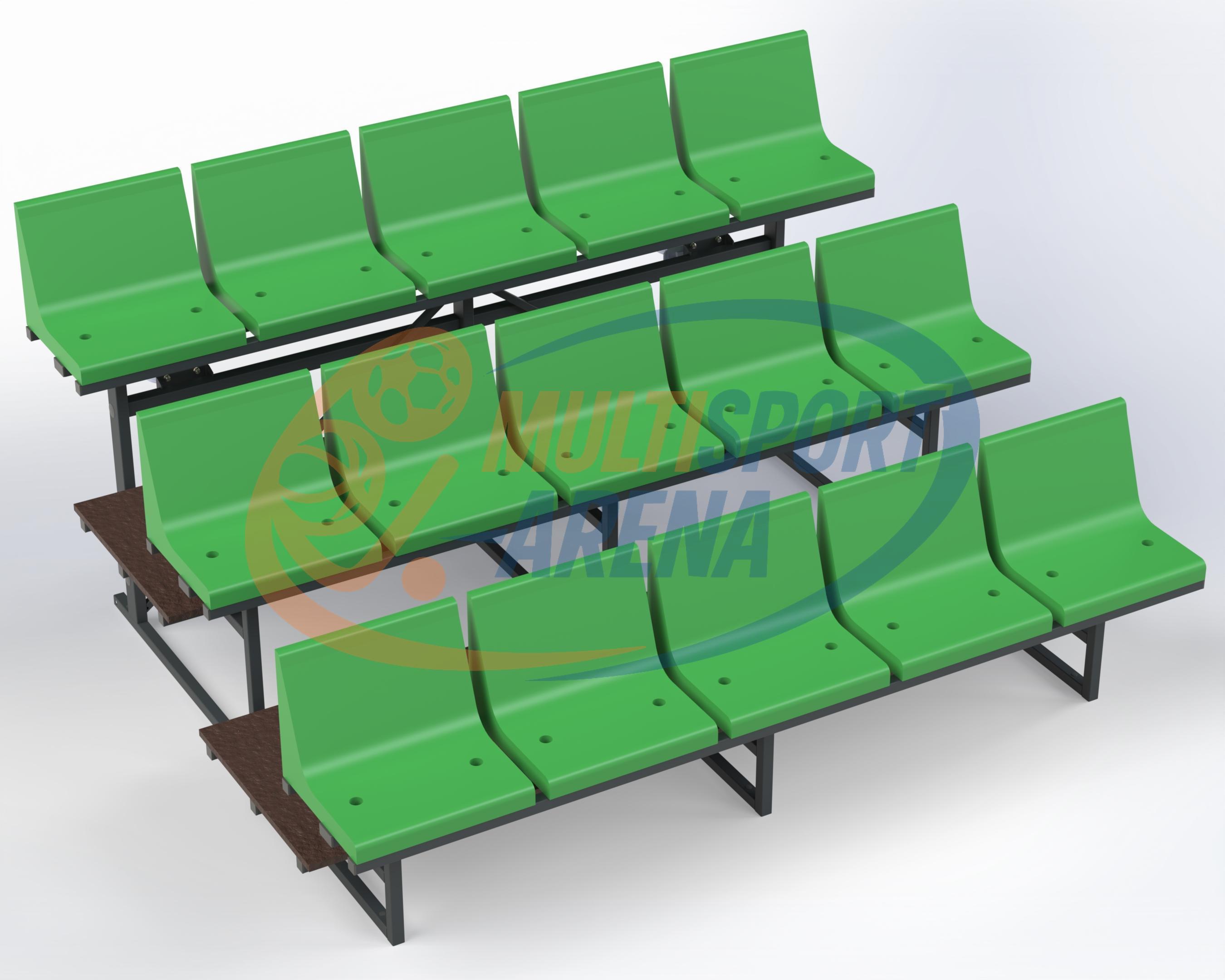 Teisaldatav tribüün Saldus 3 Rida