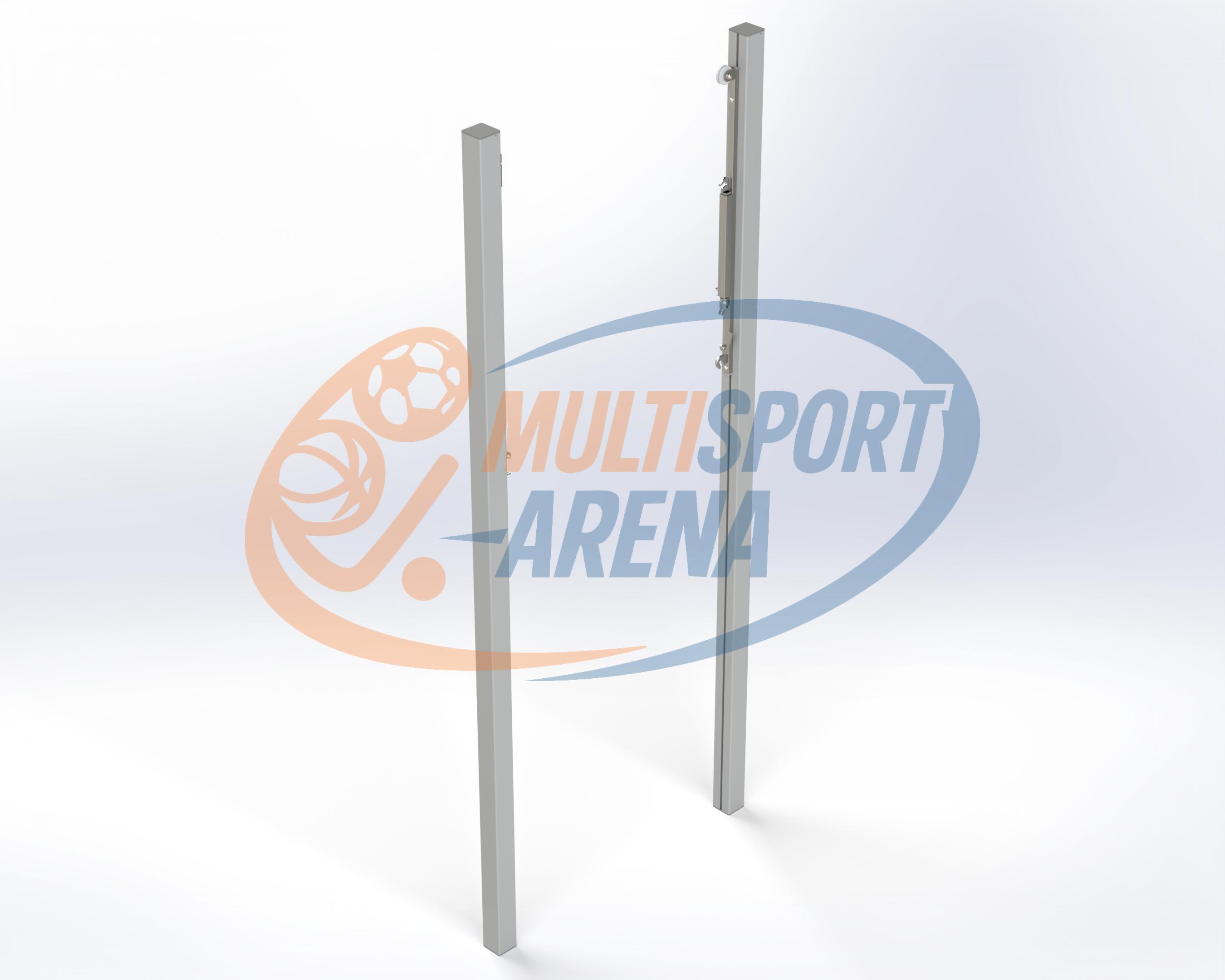 Võrkpallipostid alumiinium universaalsed 80x80mm