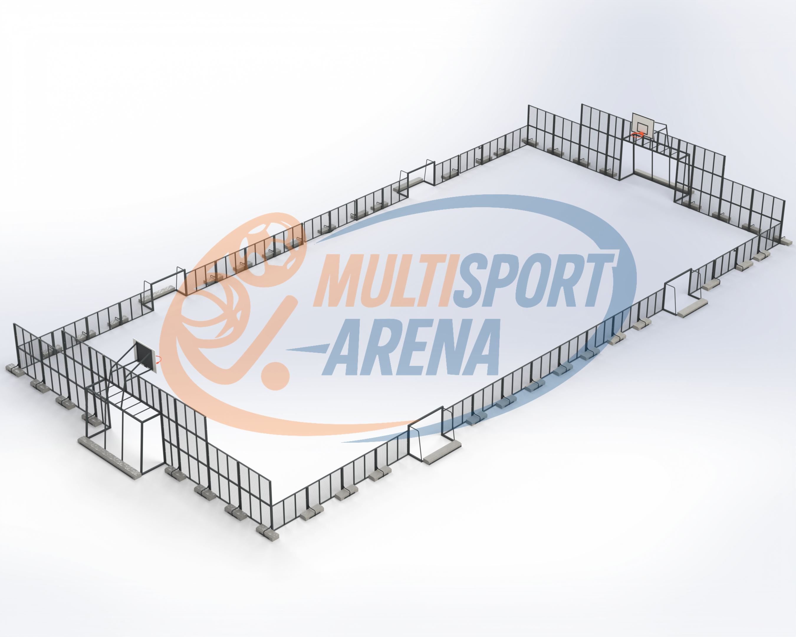 Multispordiväljak 28x14 portatiivne