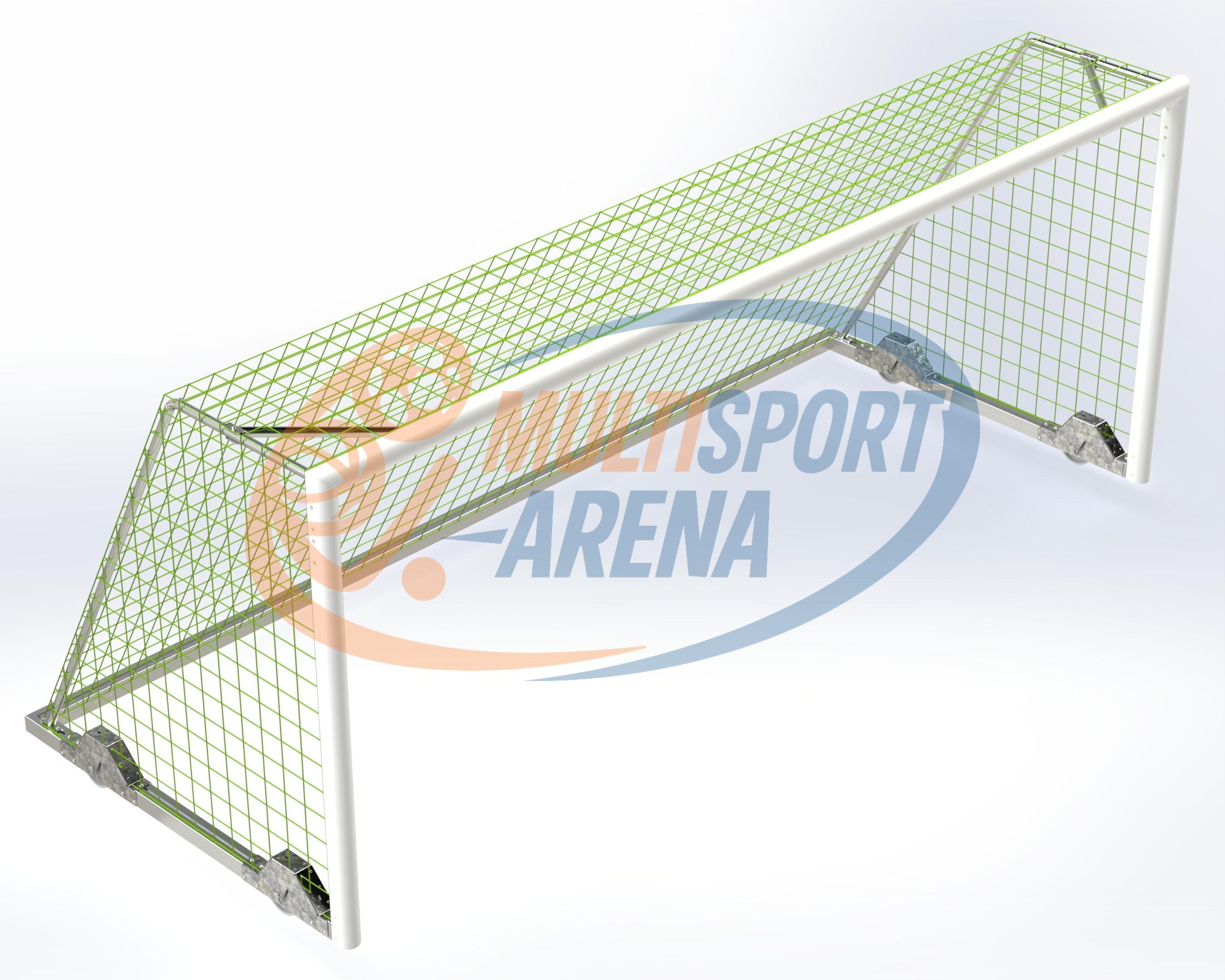 Jalgpallivärav ratastega 5×2 m alumiinium