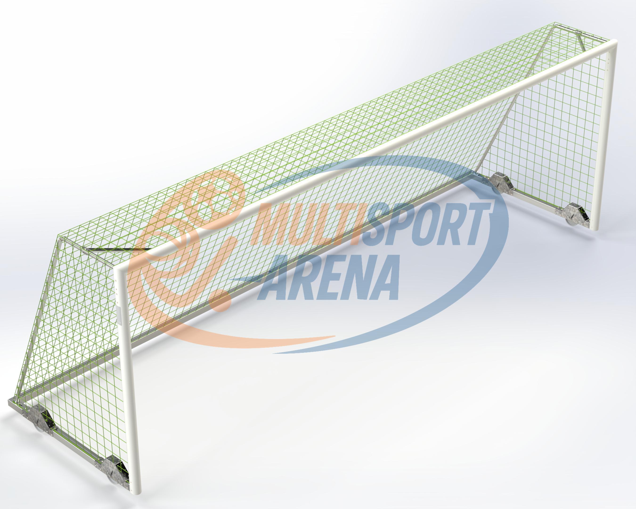 Jalgpallivärav ratastega 7×2 m alumiinium
