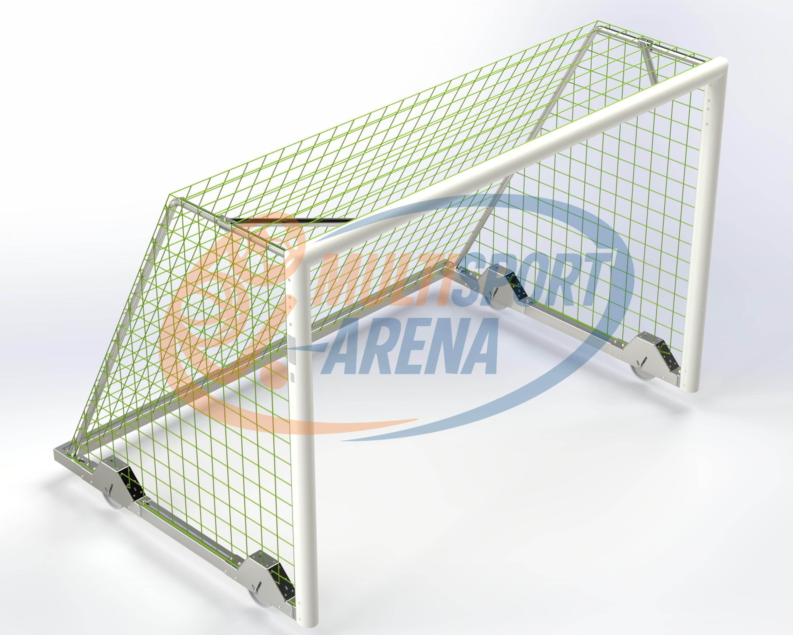 Football goal with wheels 3×2 m aluminium