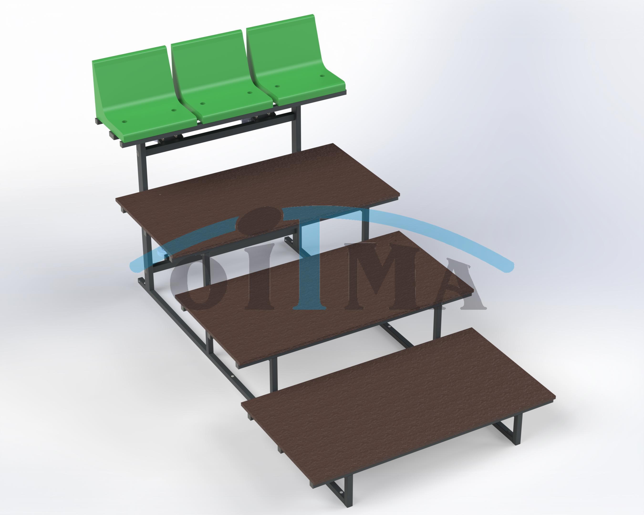Stair Module for Mobile Four‑Row Grandstand Saldus