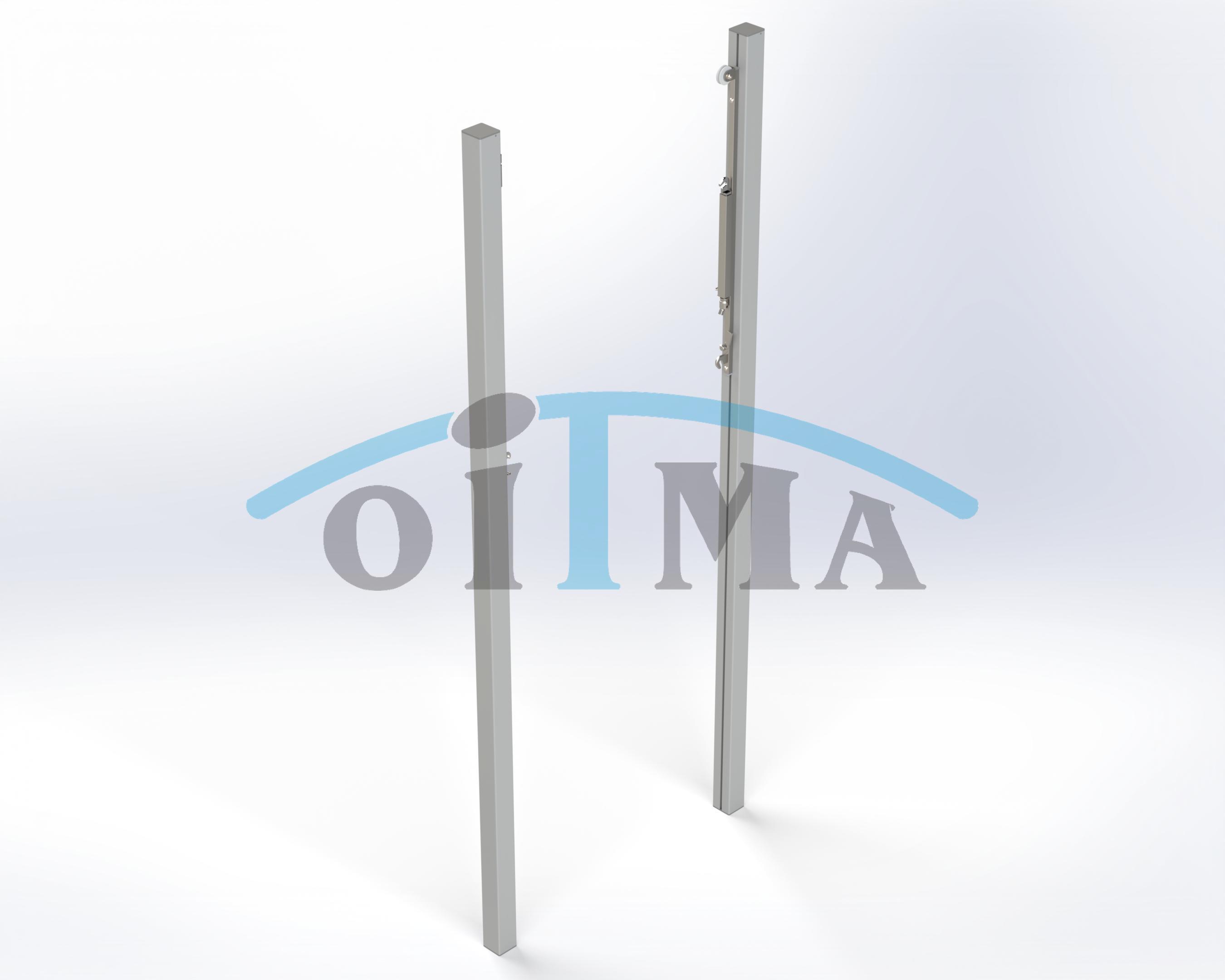 Universalit alumiiniset lentopallotolpat 80×80 mm