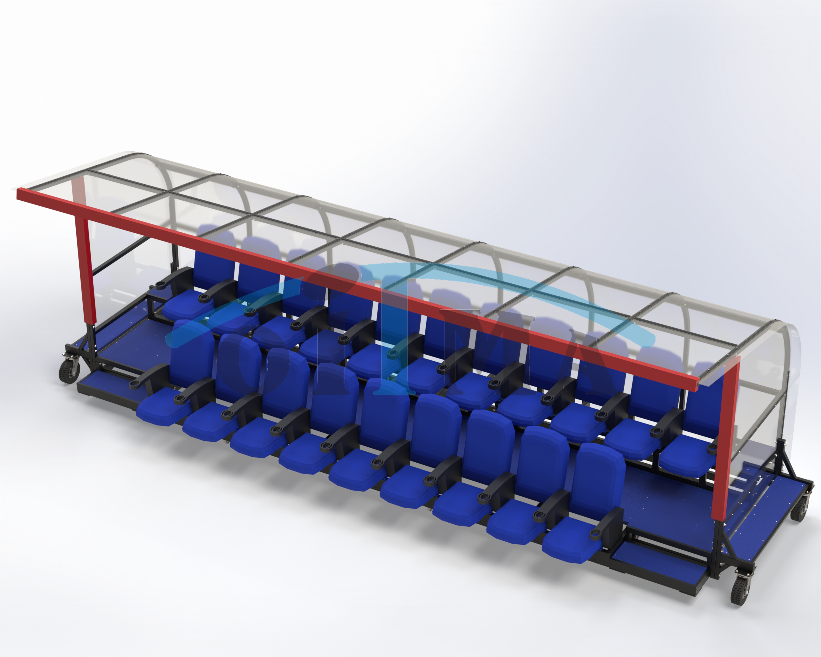 Substitute players shelter 20-seat VIP