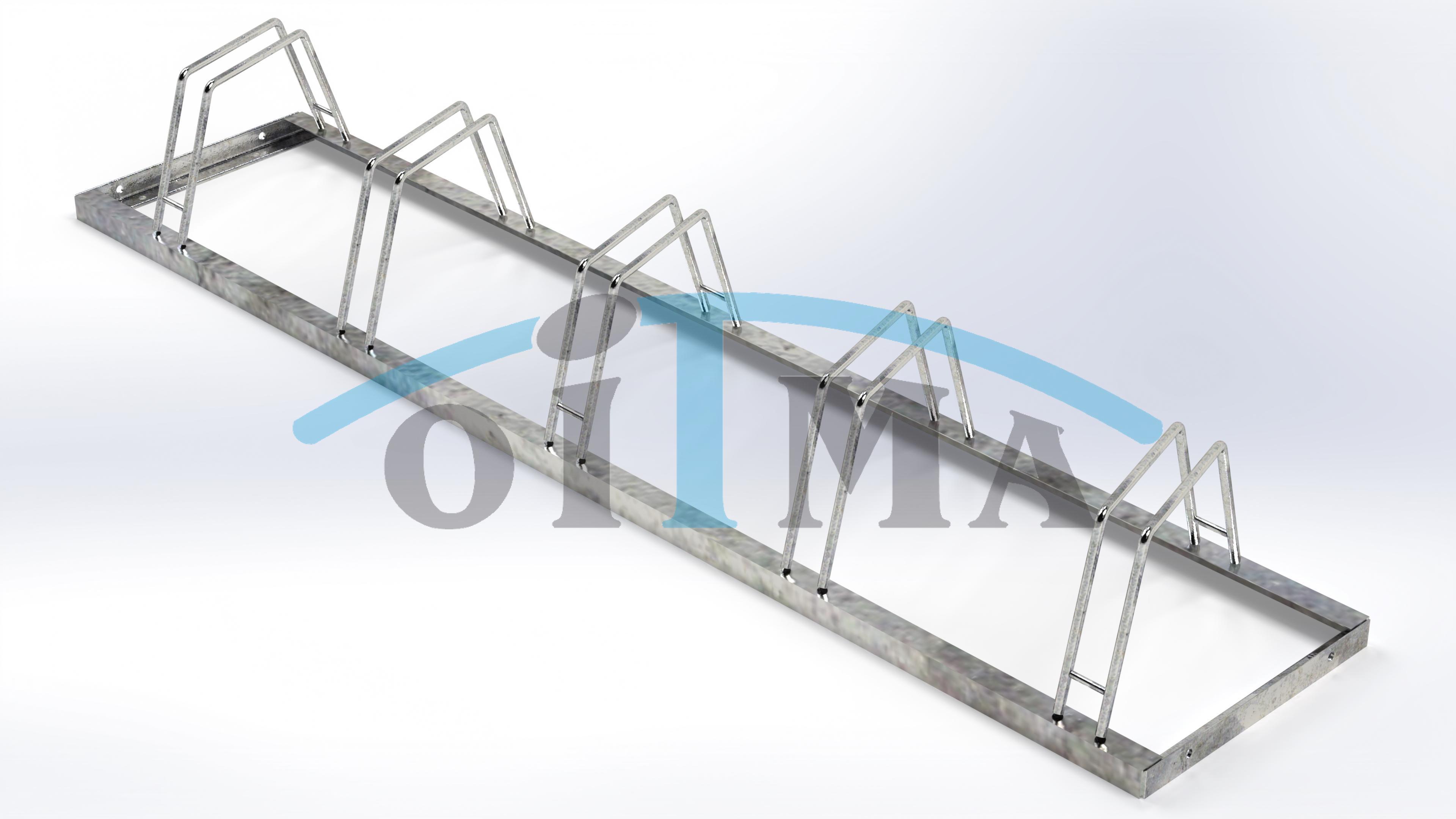 5‑slot bicycle rack  