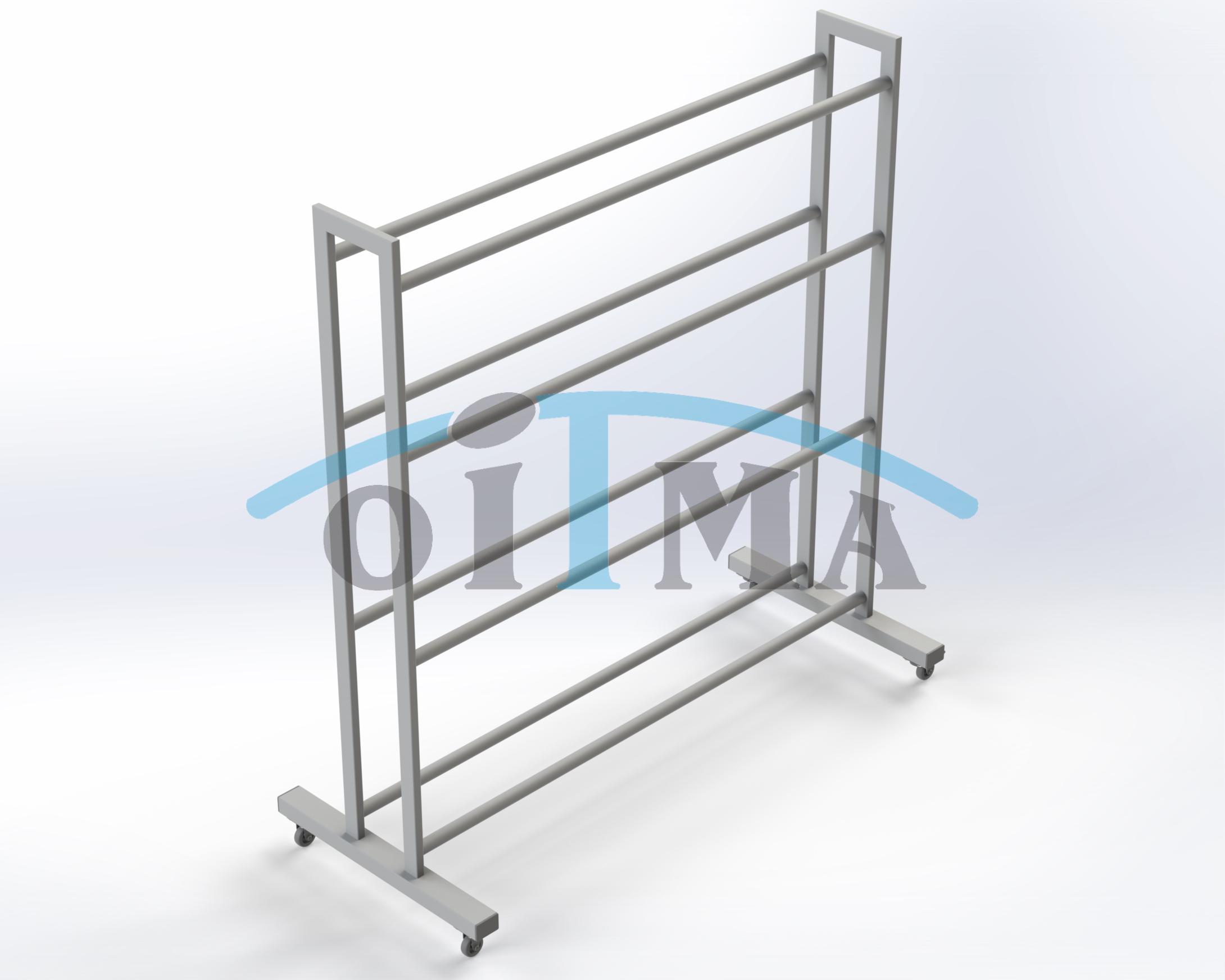 Raskuspallide riiul ühepoolne