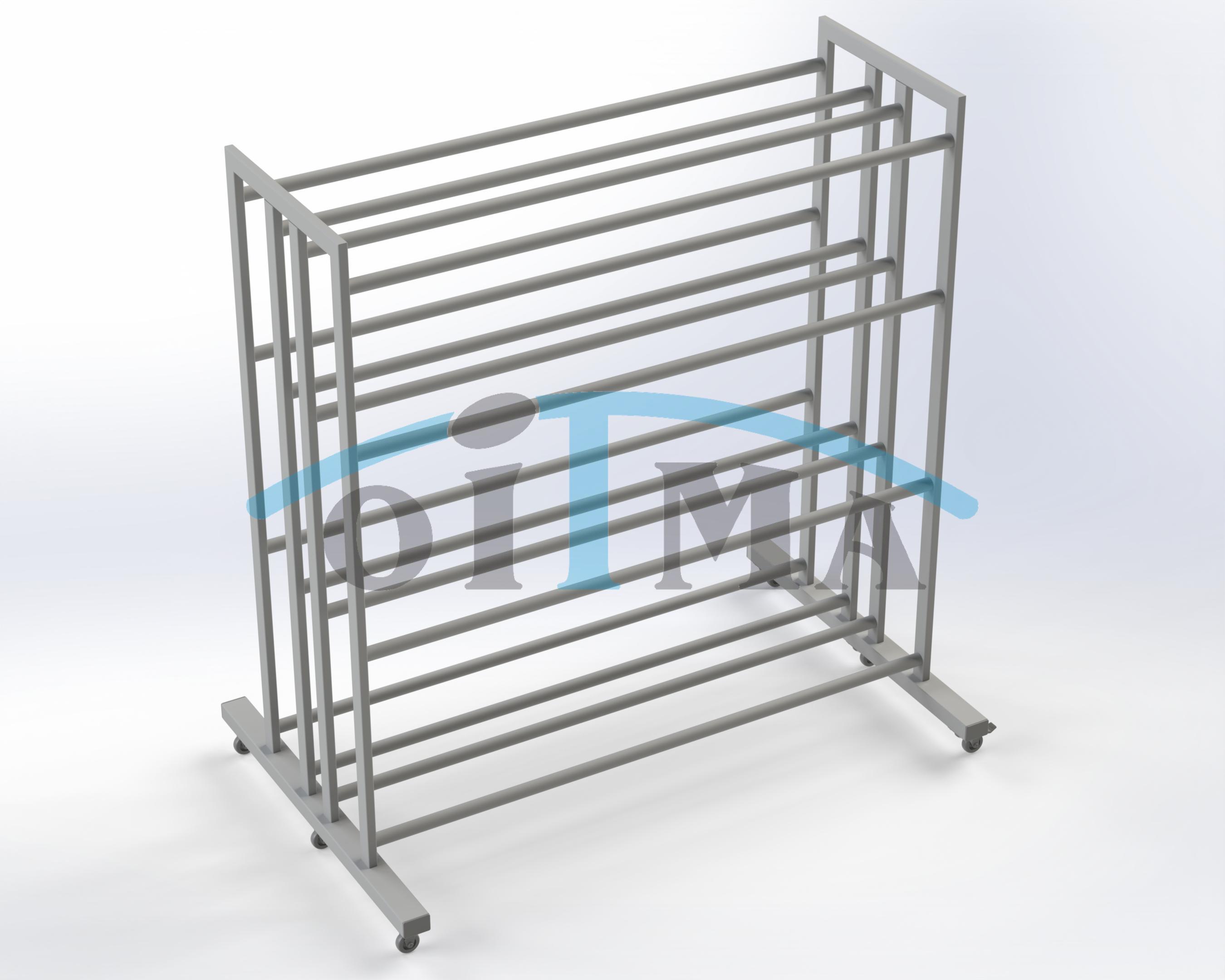 Raskuspallide riiul kahepoolne 