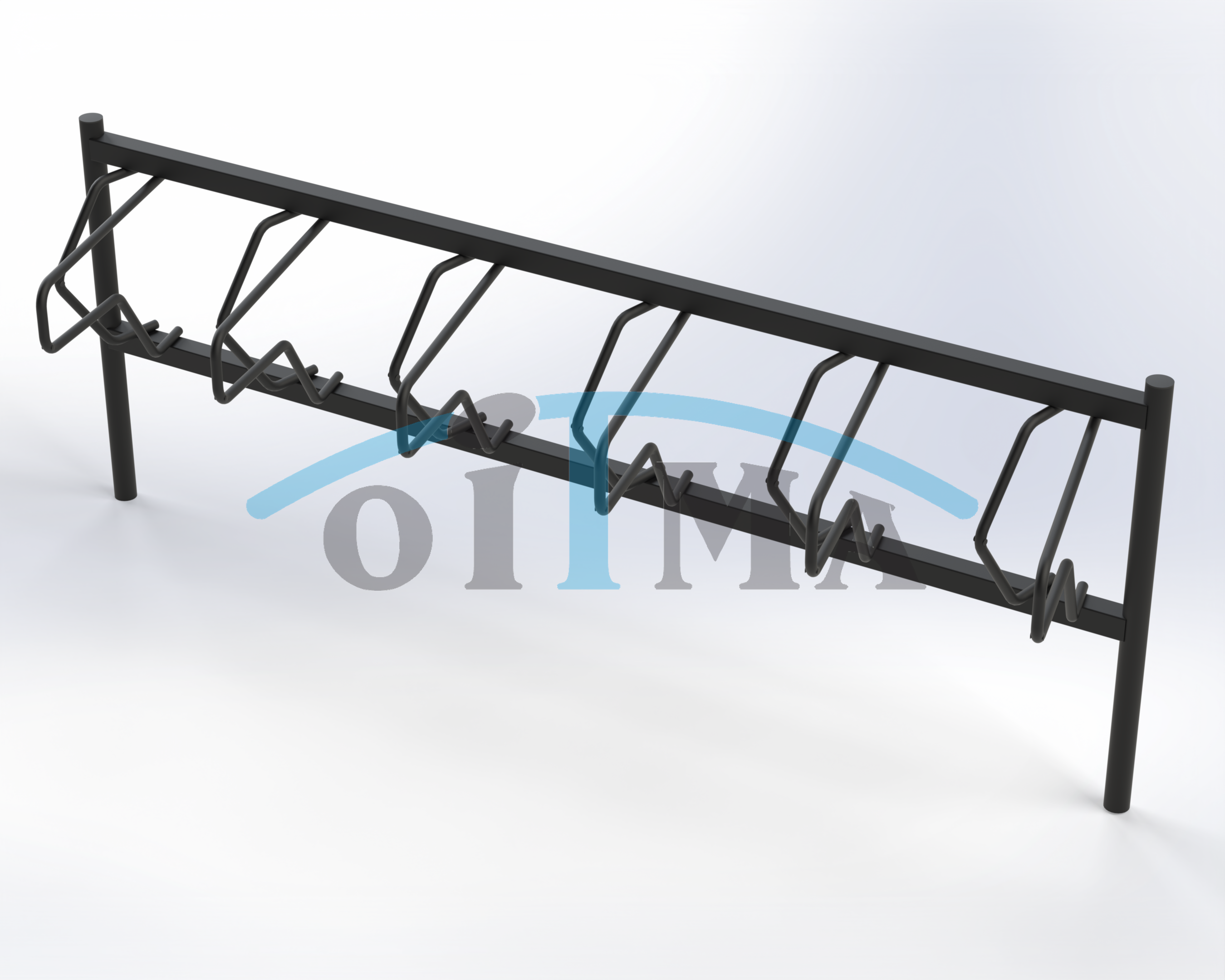 6‑space bicycle rack