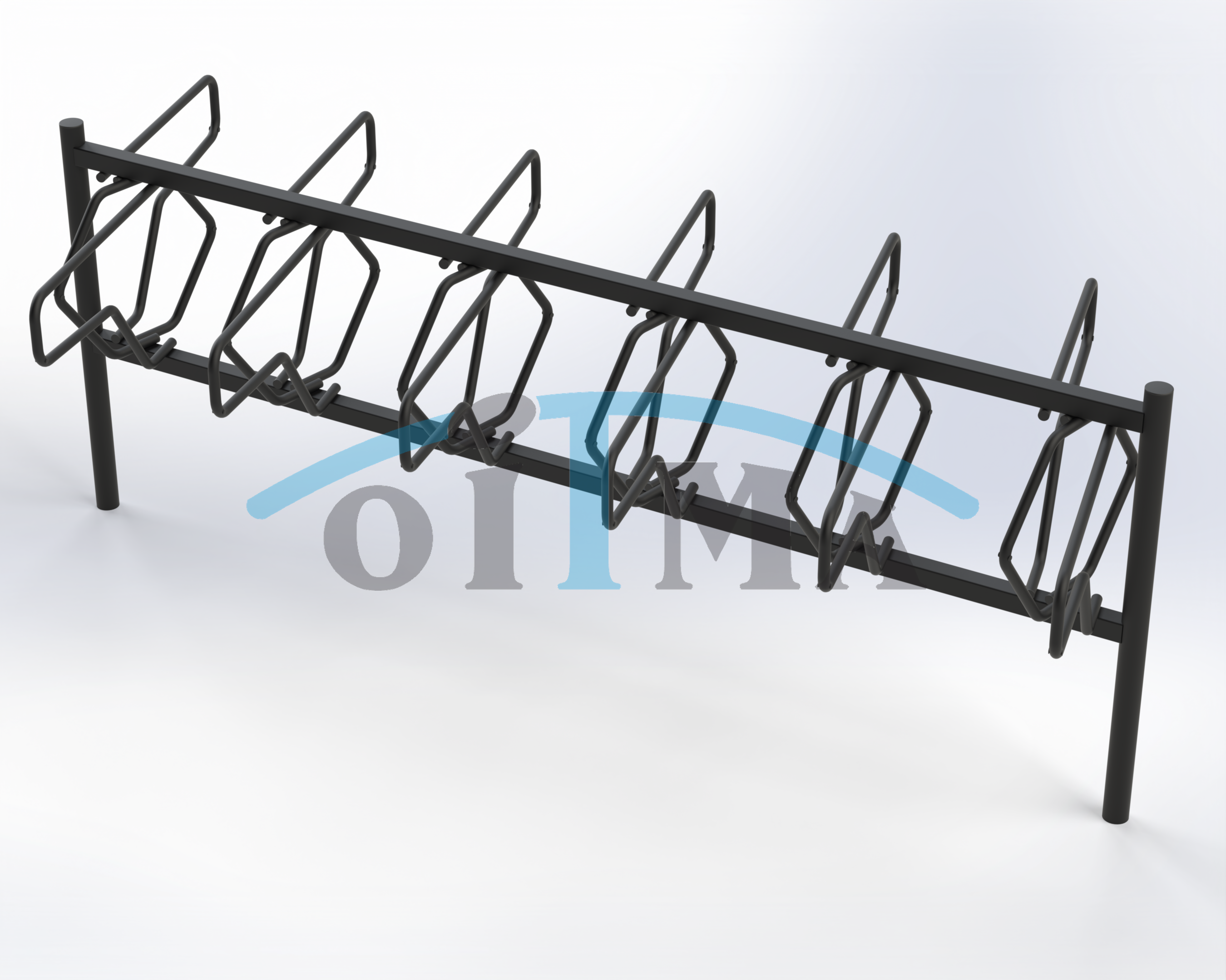 12-space bicycle rack