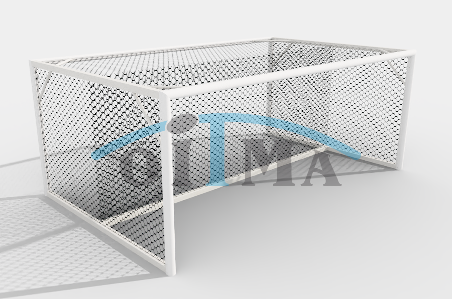 Football goal 5x2 m two-sided freestanding
