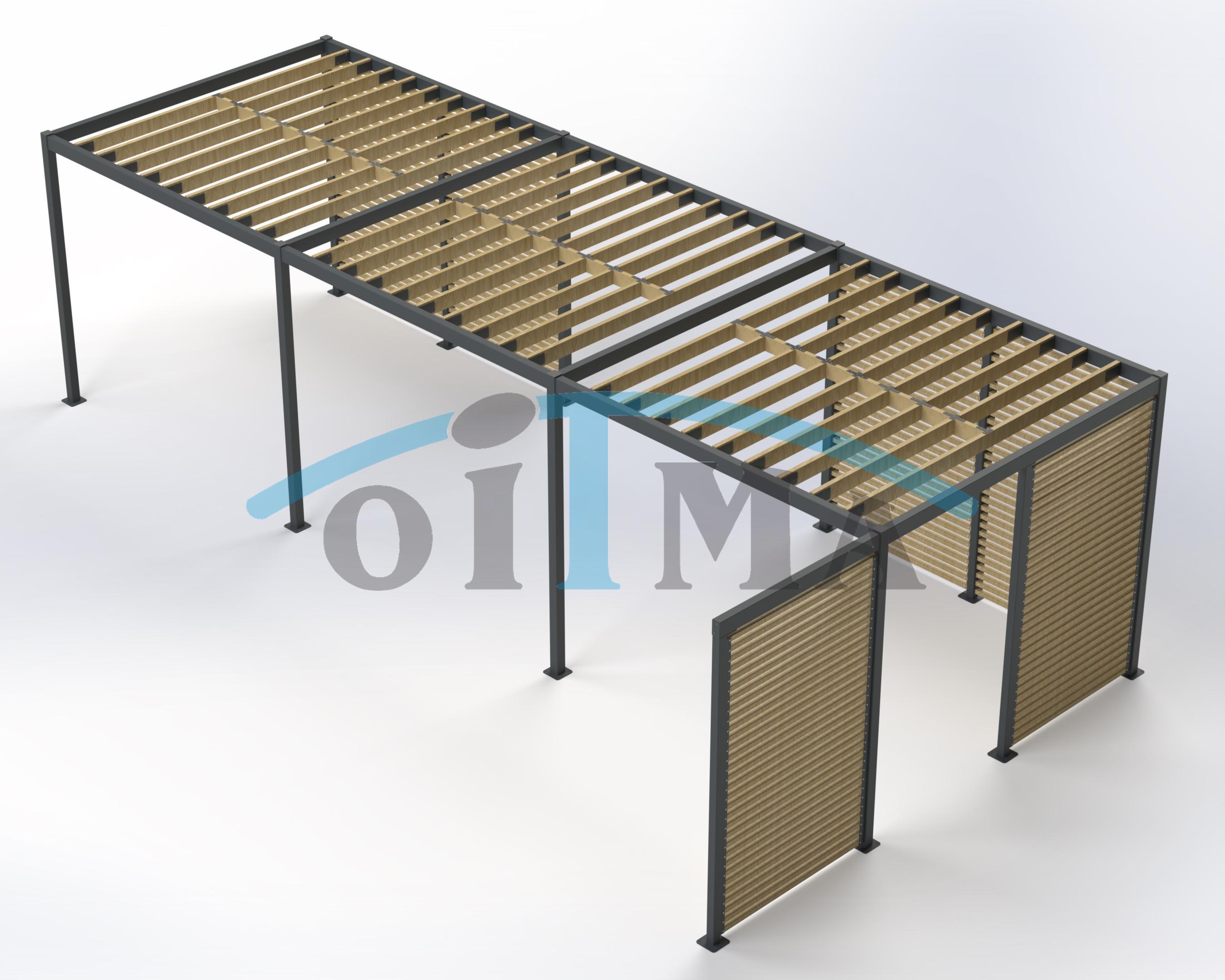 Steel‑frame pergola