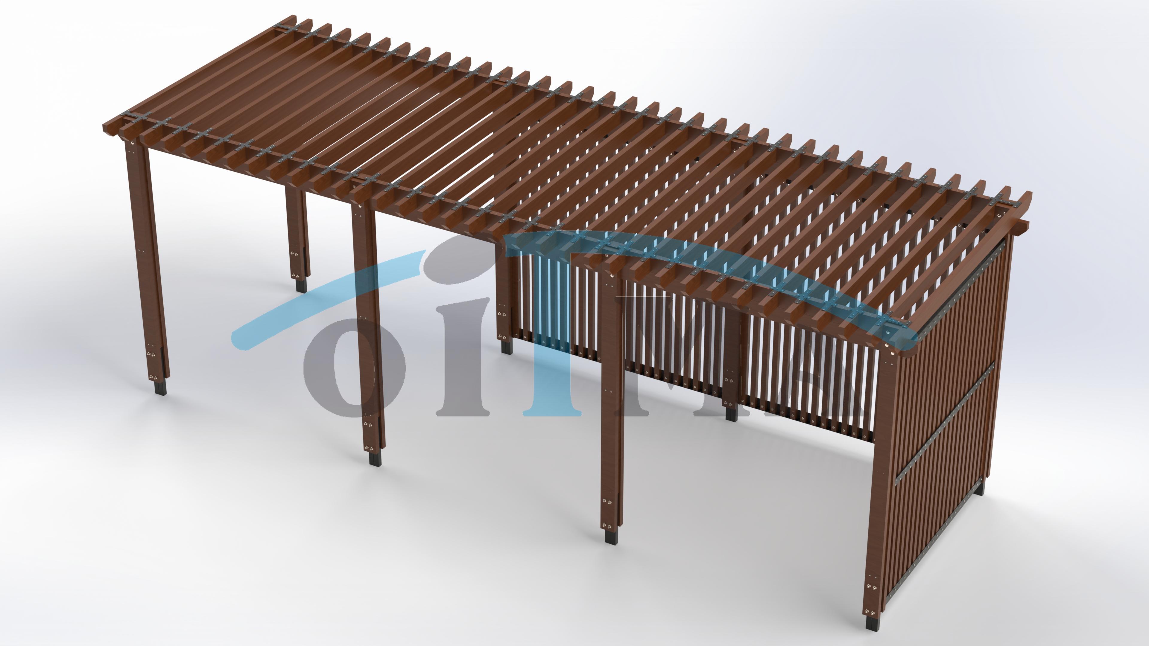 Seinällinen pergola