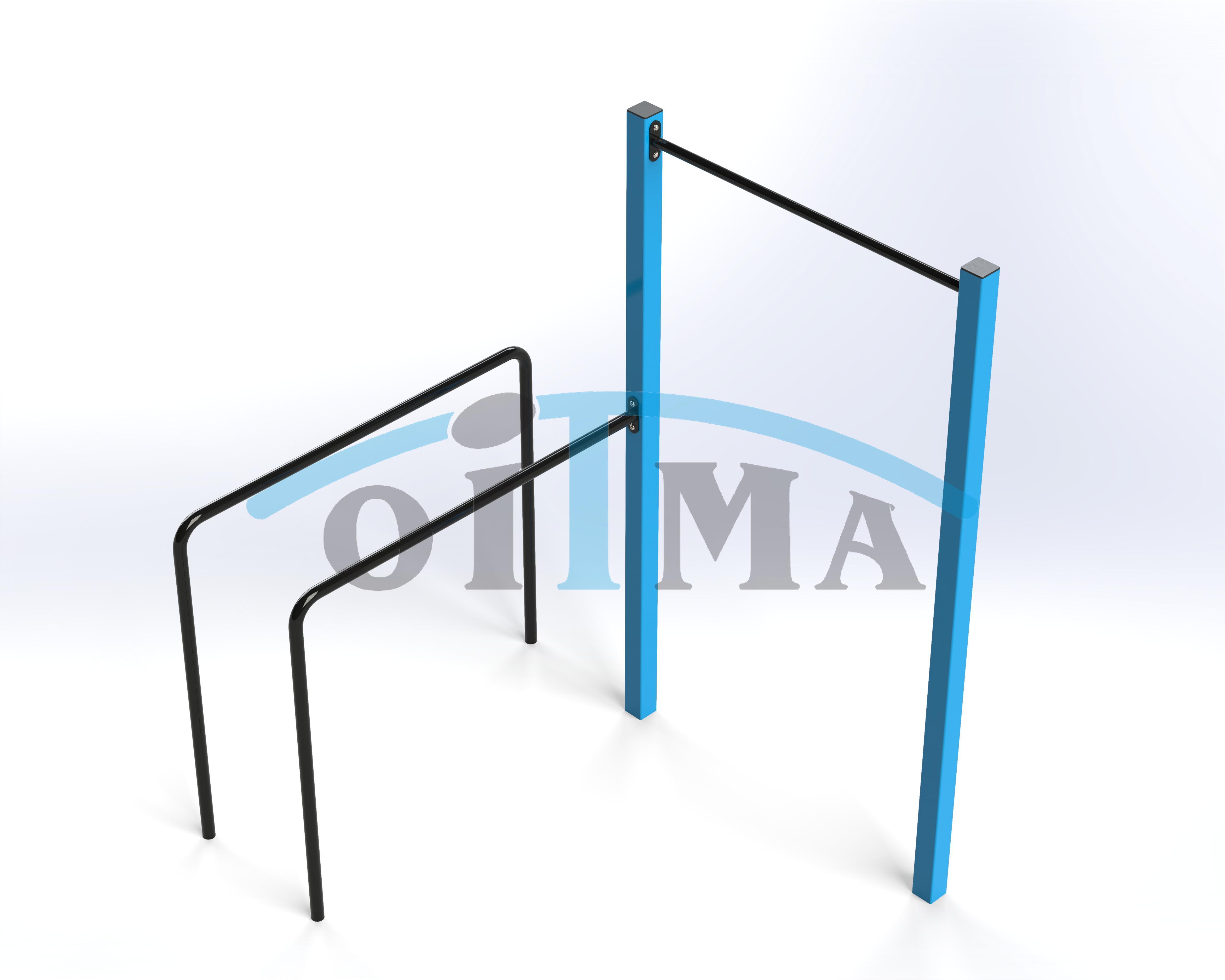 Pull‑up frame with parallel bars