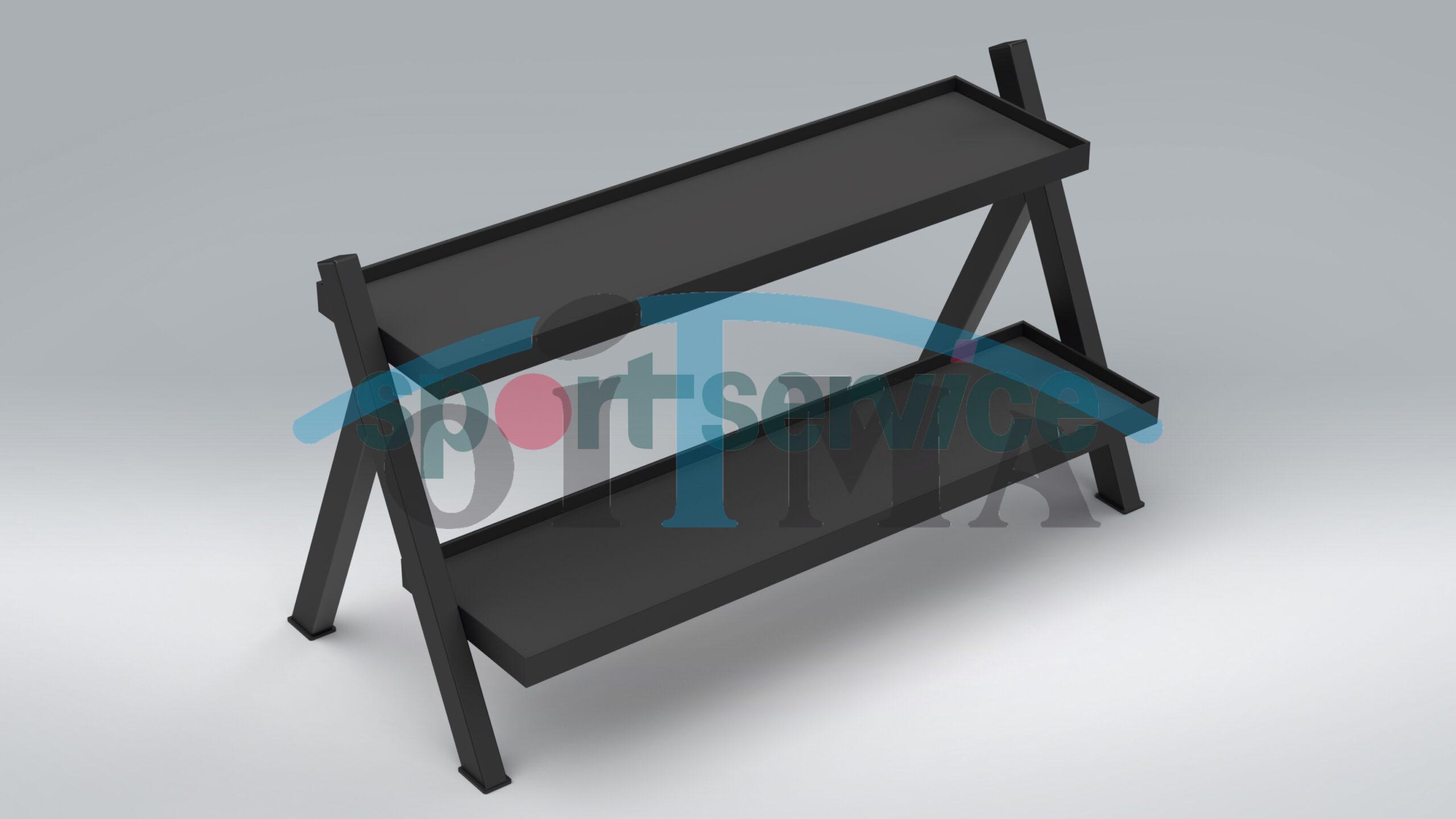 Two‑level gym rack