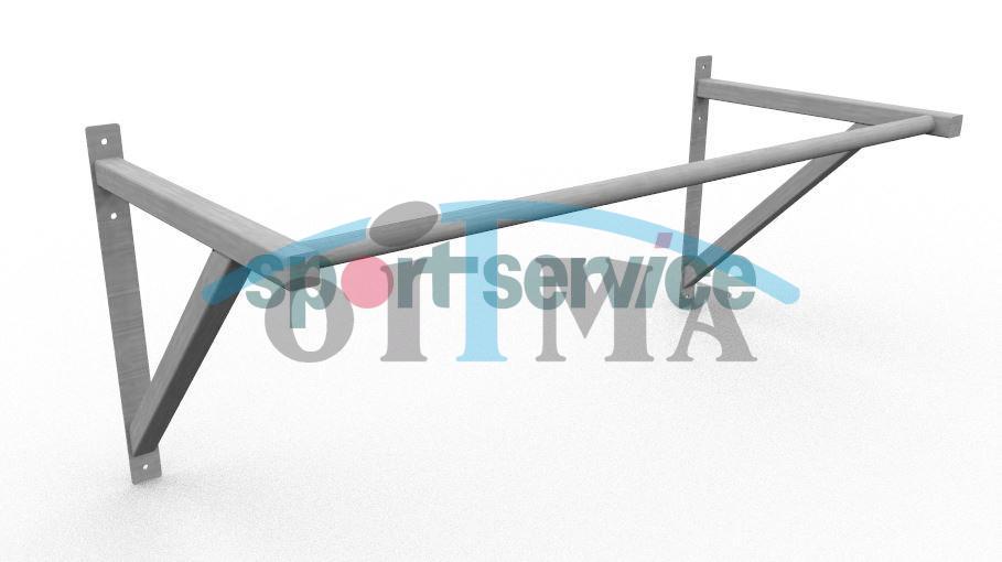 Wall mounted pull up bar