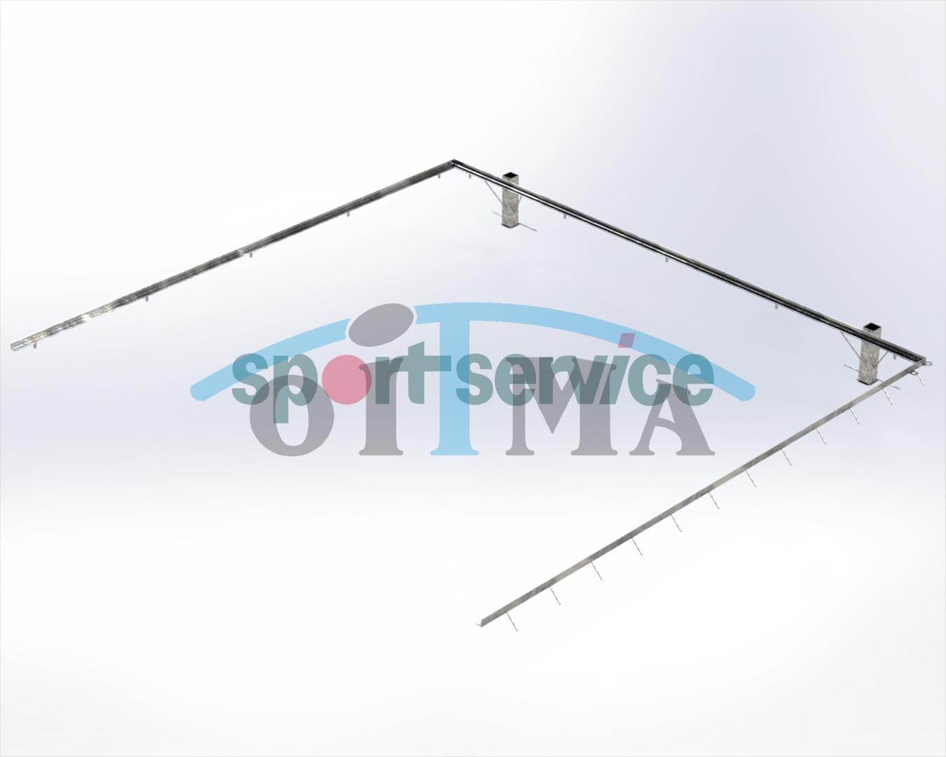 Concrete‑cast perimeter frame for the water barrier