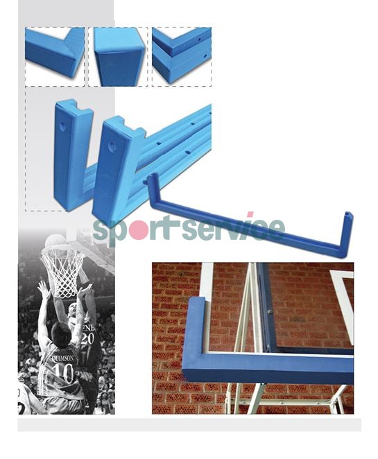 Basketball backboard lower padding