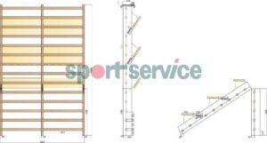 Varbsein-tribüün 1,4 x 2,8 m 2-sektsiooniline